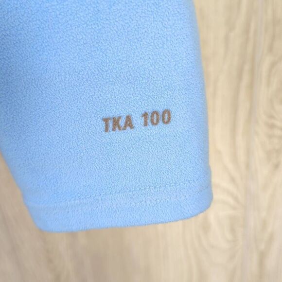 The North Face Womens Size Medium Pullover 1/4 Zip Fleece Jacket Blue TKA 100 - Picture 4 of 7